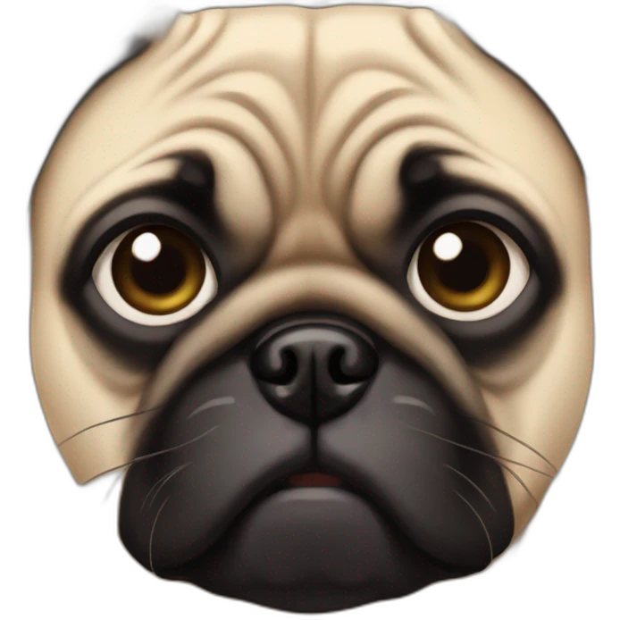 Person making Pug face emoji