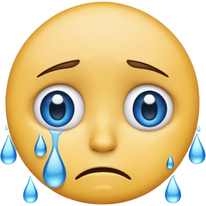 Blue emoji crying emoji