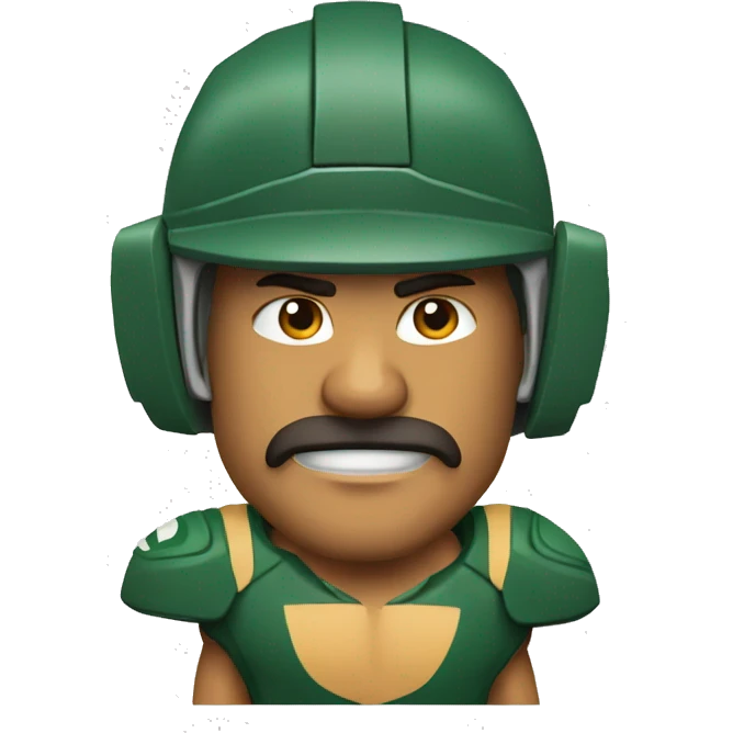 Renard rugbyman musclé  emoji