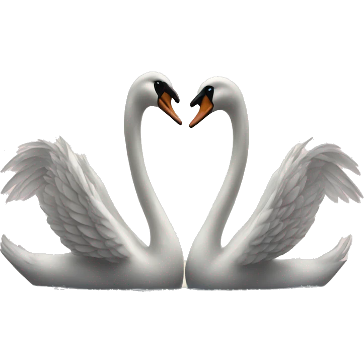 Swan couple love emoji