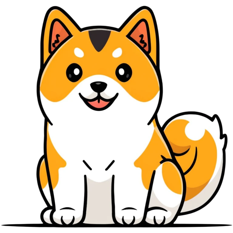 Black Shiba Inu dog pooping emoji