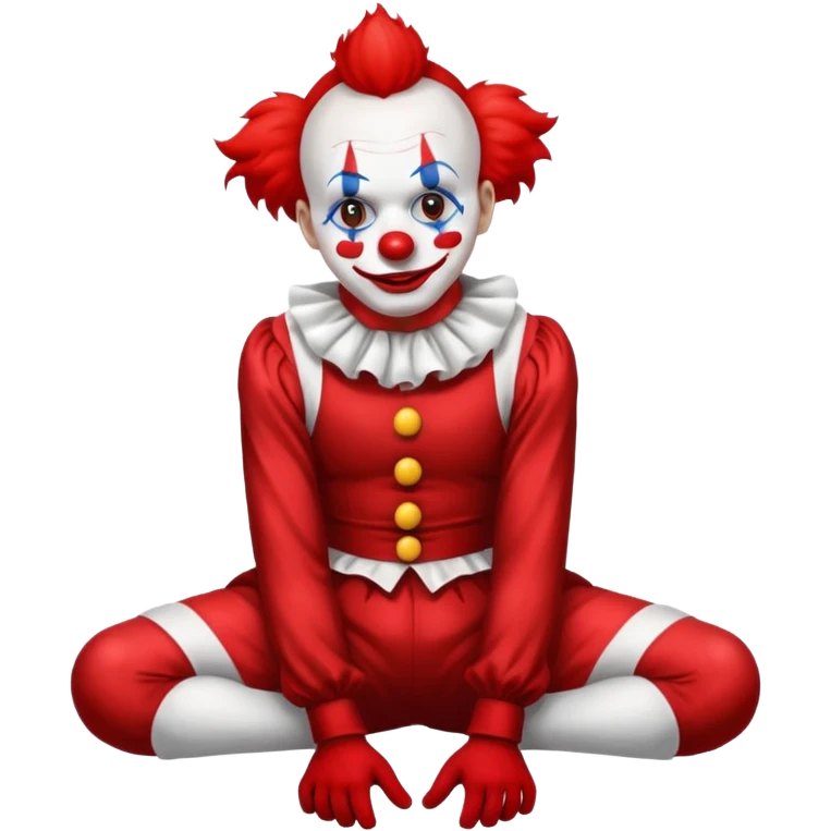 Clown looking between his legs emoji