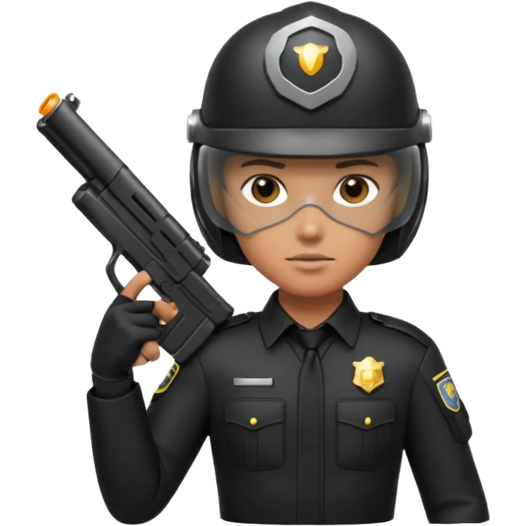 Futuristic cop emoji