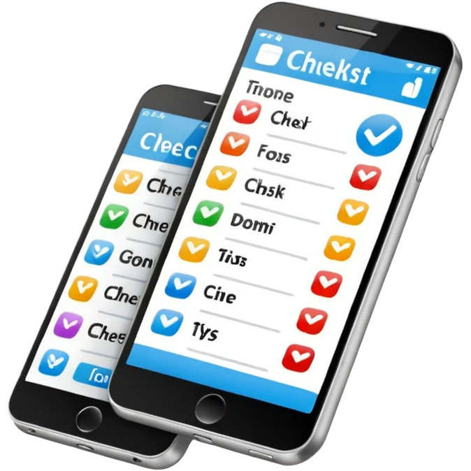 phone with a checklist emoji