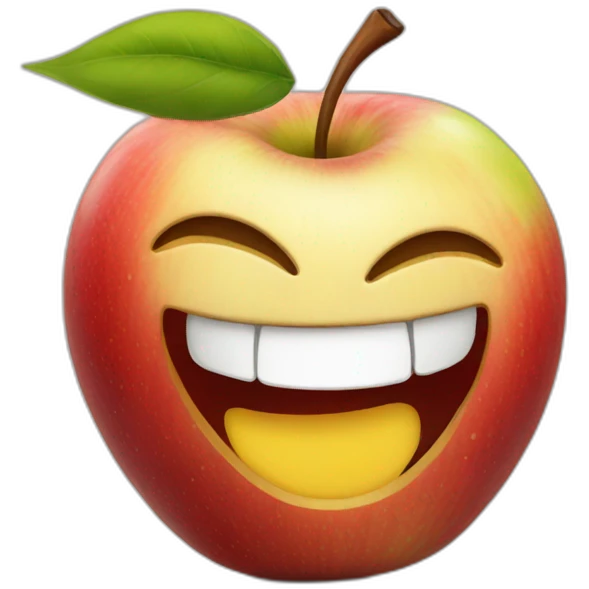 Apple laughing emoji