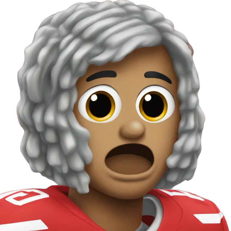 crying Ohio state football player emoji