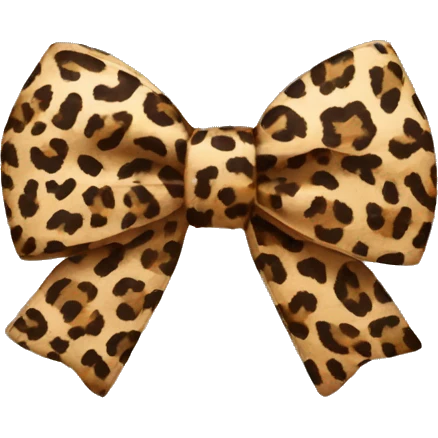 Leopard print bow emoji