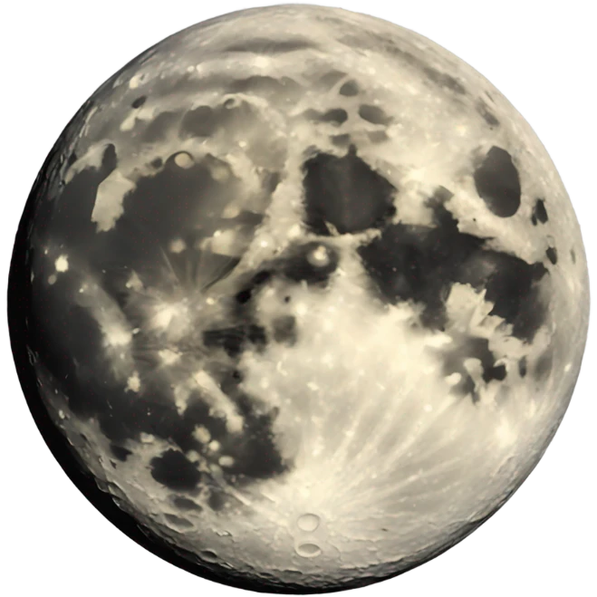 Realistic Full moon  emoji
