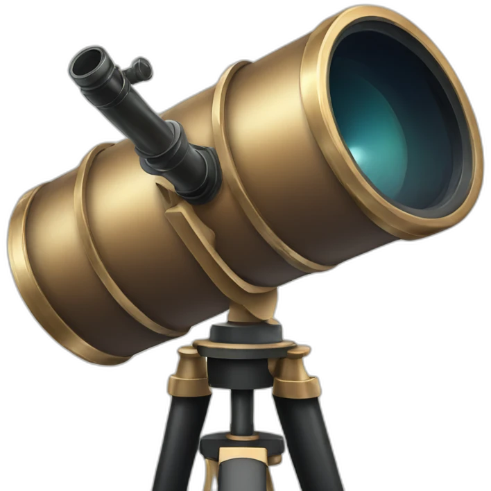 cartoon vintage telescope emoji
