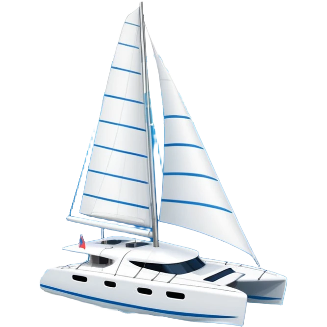 a catamaran sailing the waves emoji