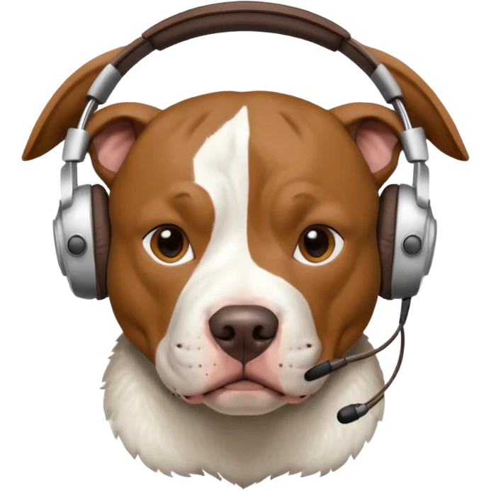 pitbull with headphones emoji