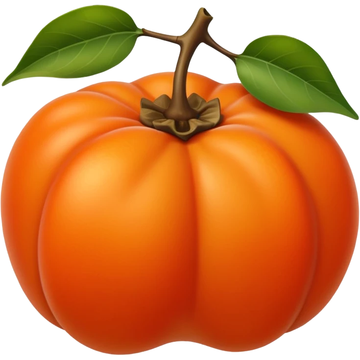 persimmon fruit emoji
