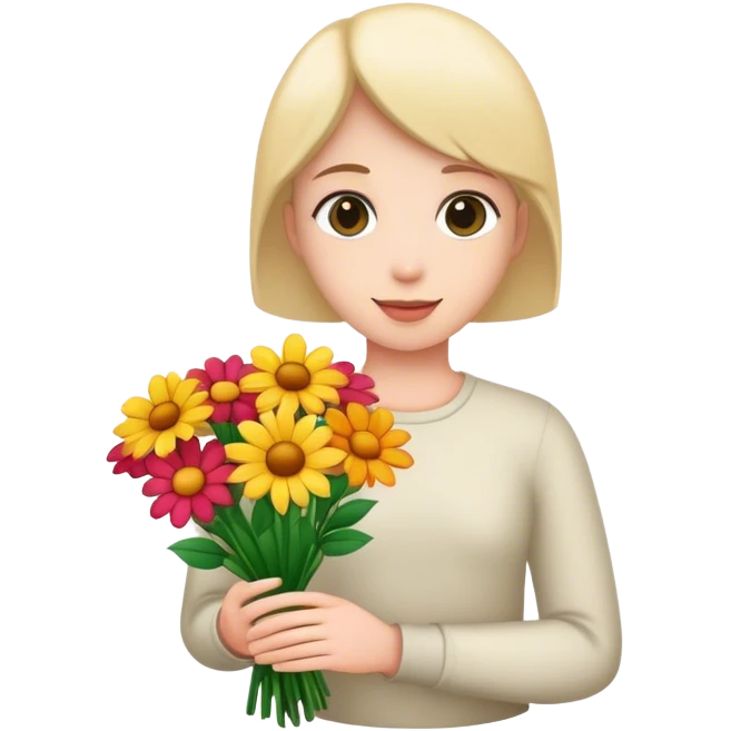 Handing flowers  emoji