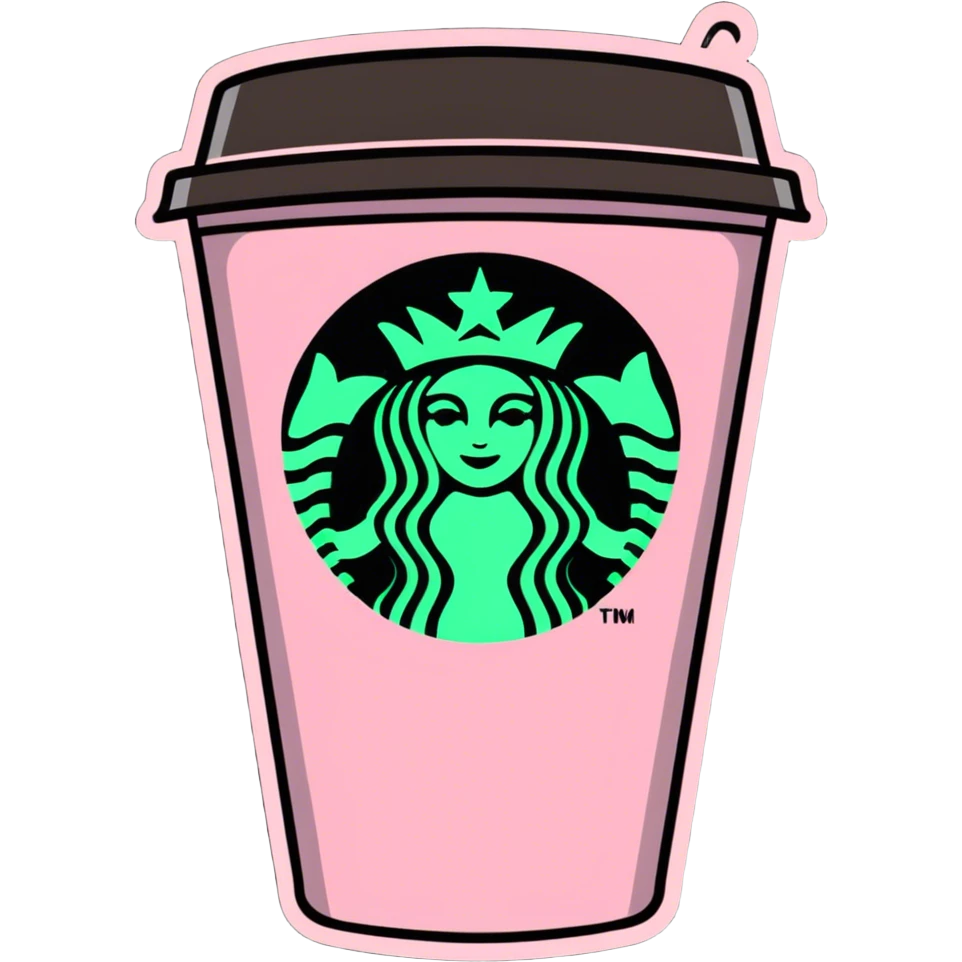 Pink Starbucks coffee emoji  emoji