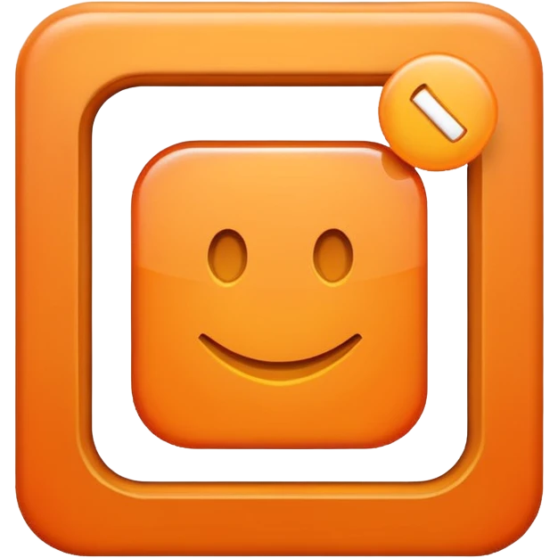 orange color checkbox emoji