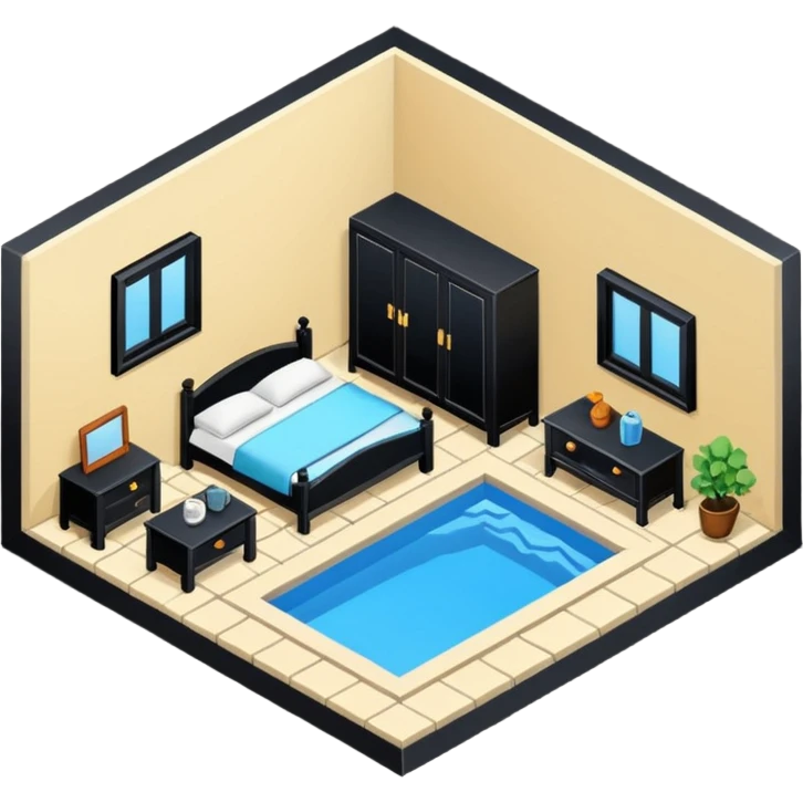 little city and many, small, ordinary, simple, home, Iranian-style, 1980, isometric emoji