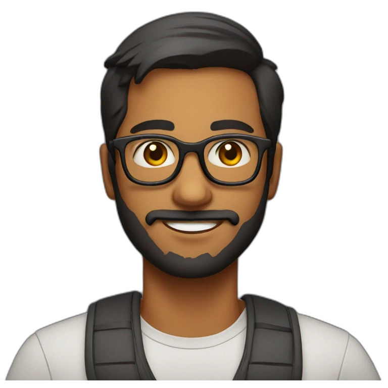 indian Guy with specs and light beard emoji
