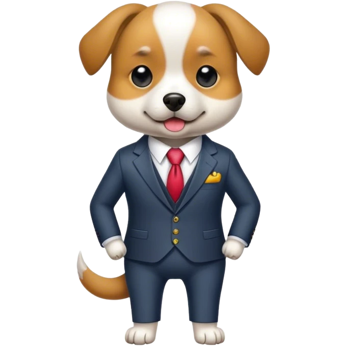 Dog with a suit emoji
