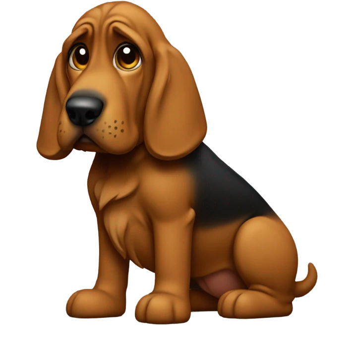 A bloodhound emoji of “ I don't know.” emoji