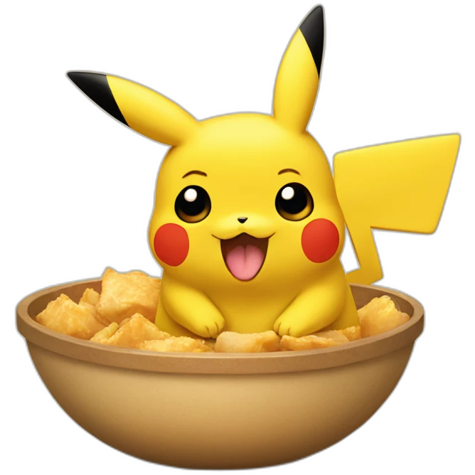 Pikachu qui mange du poulet  emoji