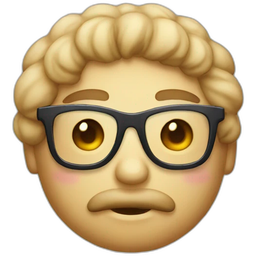 Coussin avec des lunettes emoji