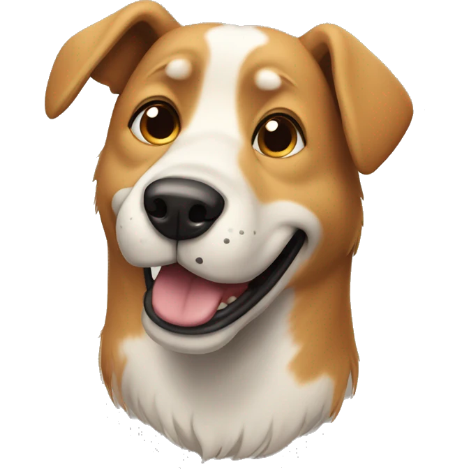  cartoon-styled face of a dog emoji