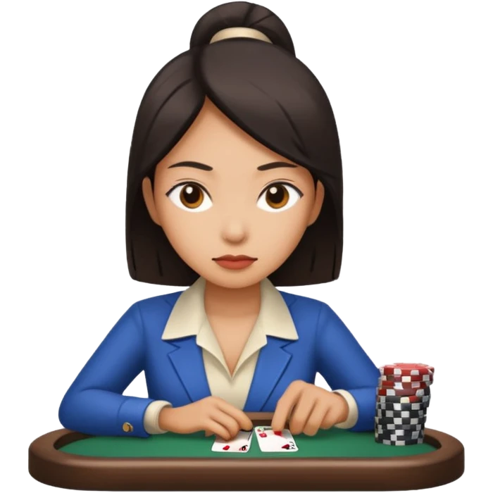 A gambling addict southeast Asian woman emoji