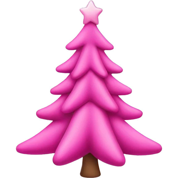 Pink Christmas tree emoji