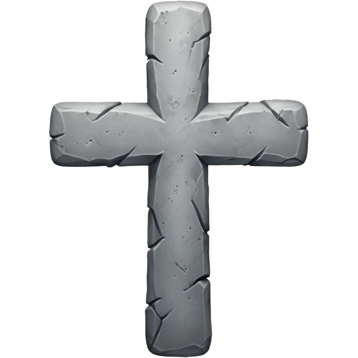 rock shaped like a cross emoji