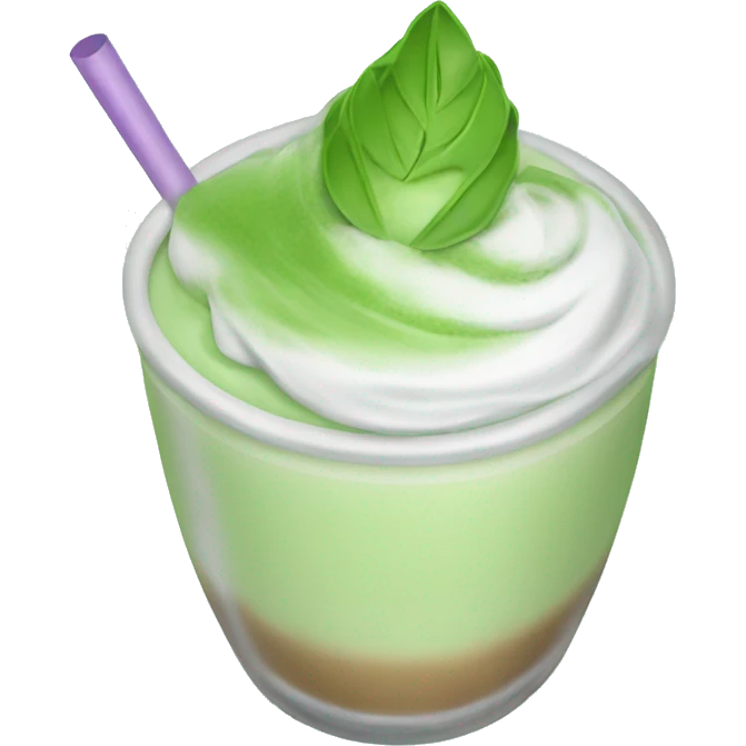 Iced lawender matcha latte emoji