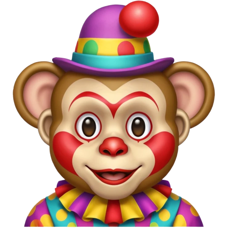 monkey clown emoji