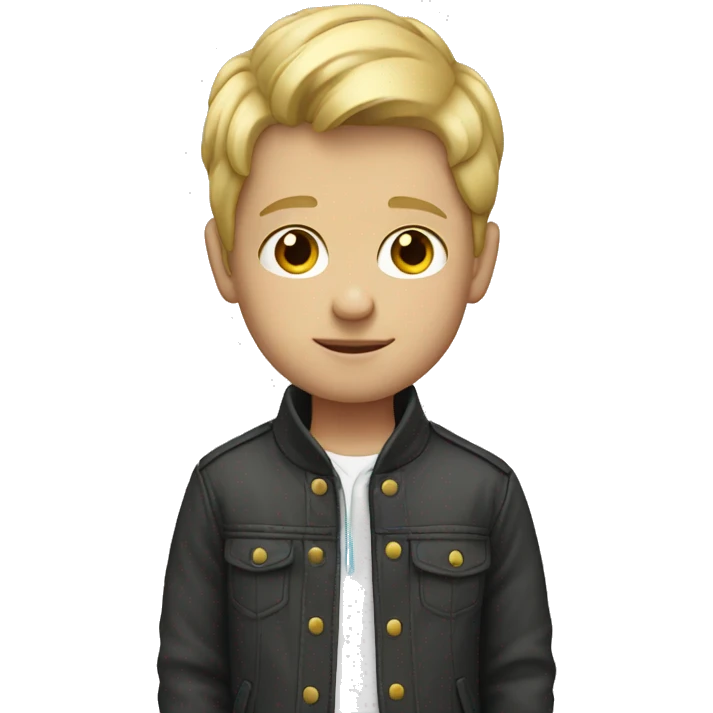 blonde boy in jacket emoji