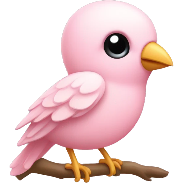 Cute light pink bird emoji