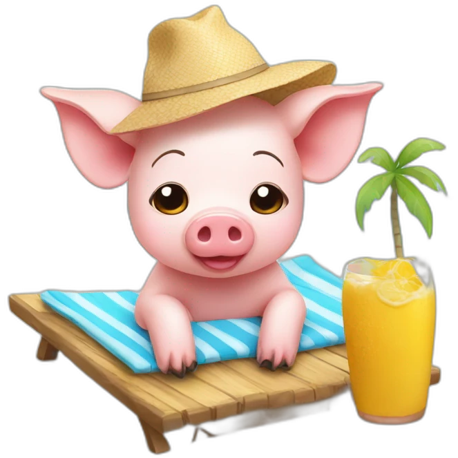 cute-pig-on-vacation emoji