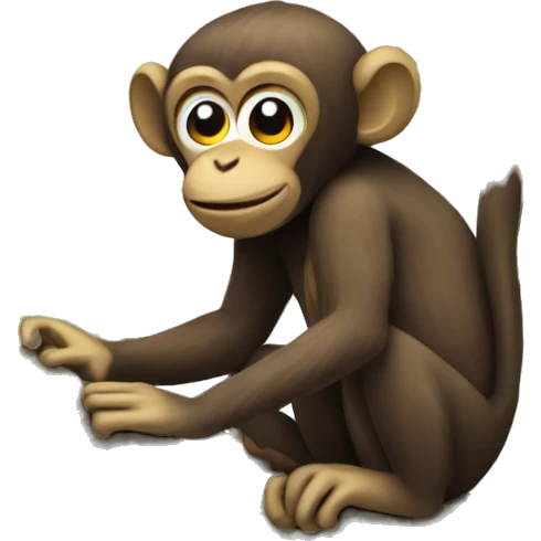 Monkey on a tree emoji