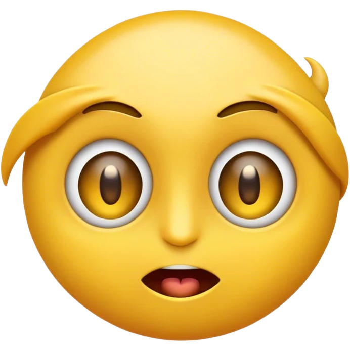 La tête jaune d'un emoji avec les yeux écarquillés entrain de tirer la langue emoji