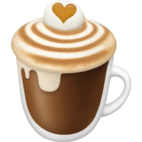 cappucino heart emoji emoji