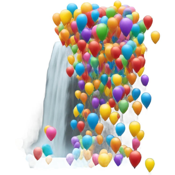 waterfall of balloons  emoji