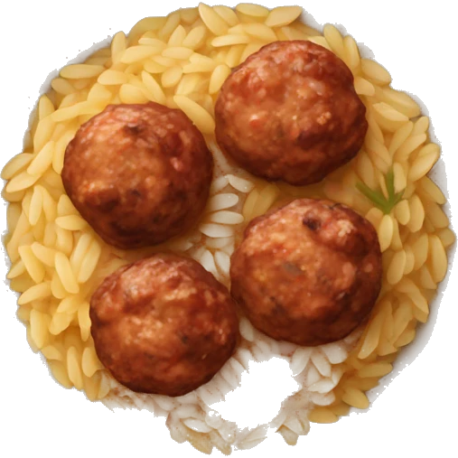 orzo and meatballs emoji
