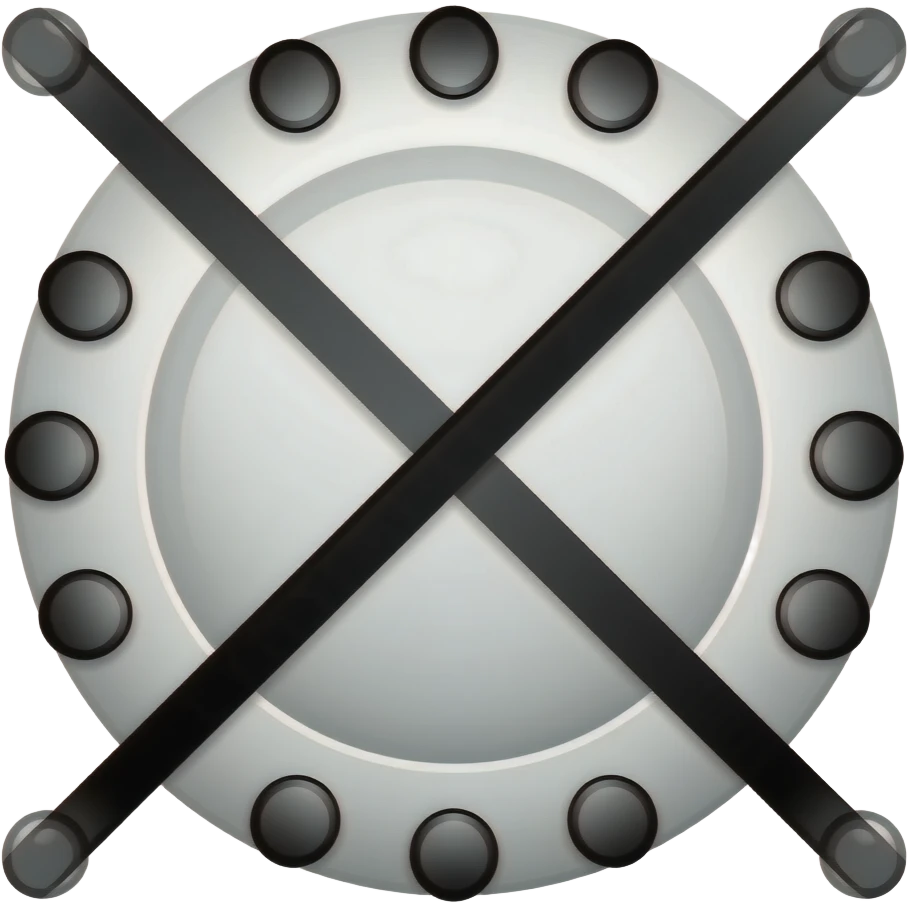 Create  one diagonal line with dots around it k in black colour emoji