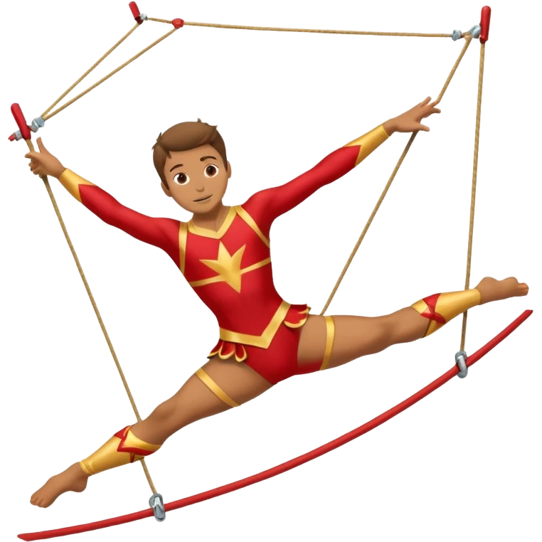 Acrobat – Slim performer mid-flip or balancing on rope emoji
