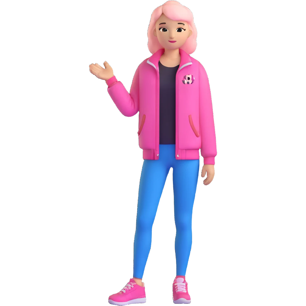 Garett Garrison from Minecraft movie wearing a pink jacket emoji