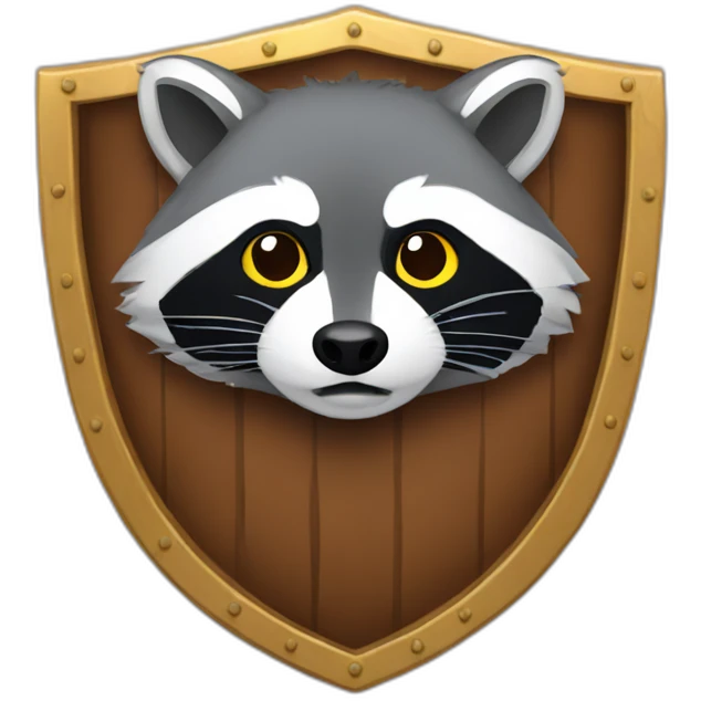 raccoon shield emoji