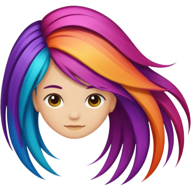 Coloring other hair emoji