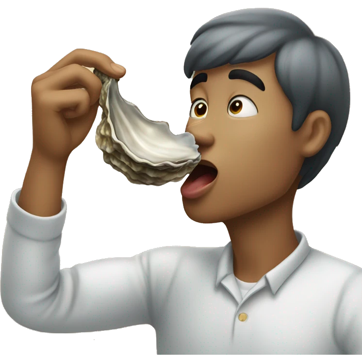Person licking an oyster  emoji