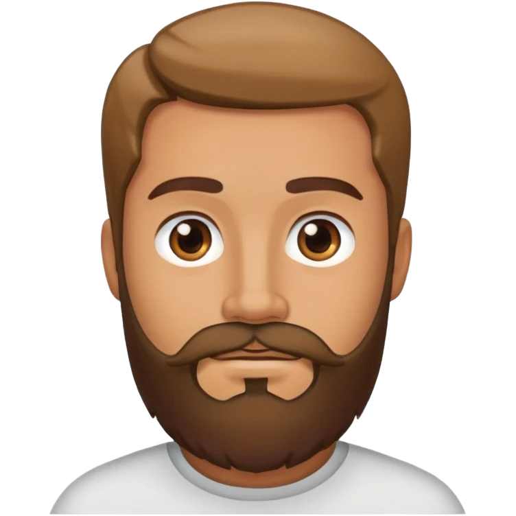 man with beard and straight hair emoji