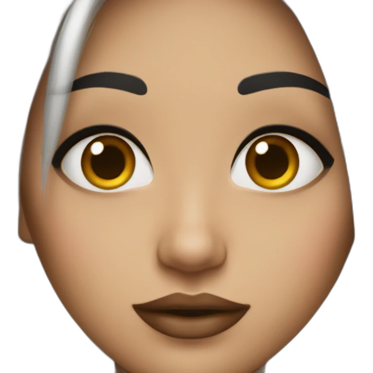 fille ultra maquillé emoji