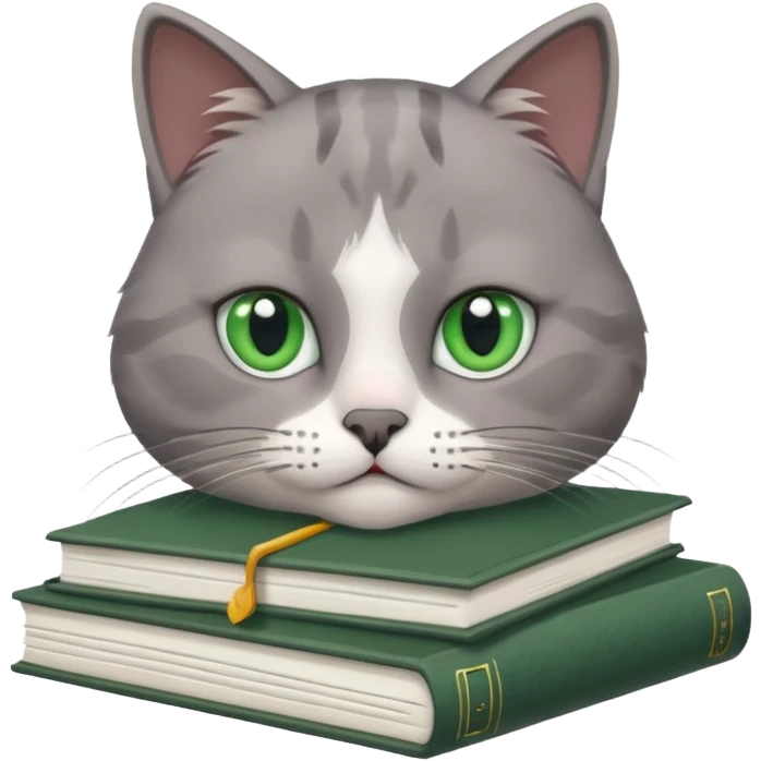 Cat crying over homework emoji