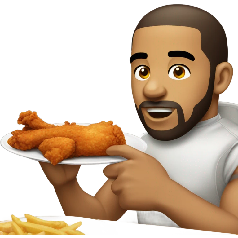 Drake eating fried chicken  emoji