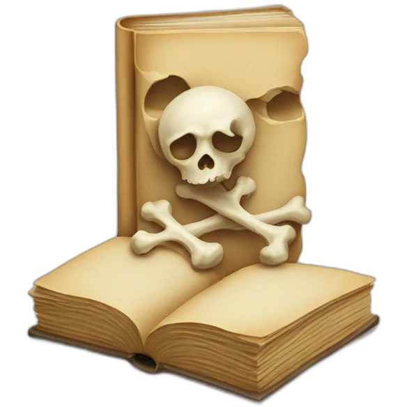 Book and bone emoji